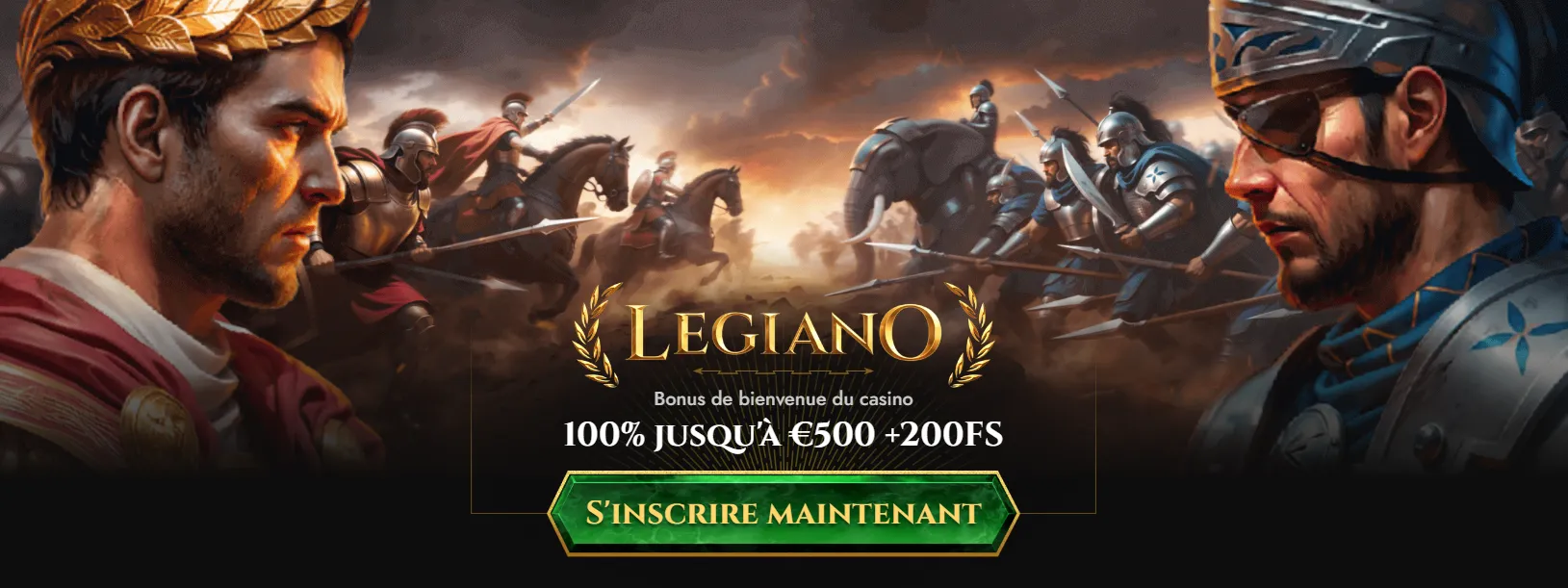 Bonus de bienvenue au Legiano Casino